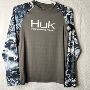 Huk Performance Fishing Shirt 100% Polyester Size S